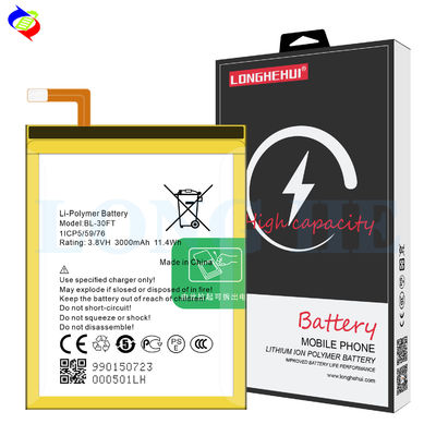 3000mAh Ενσωματωμένη μπαταρία για smartphone για Tecno phantom 5 A5 BL-30FT 3.8V ψηφιακή μπαταρία κινητού τηλεφώνου