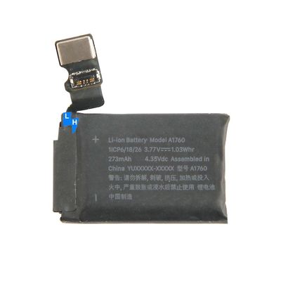 273mAh χωρητικότητα επαναφορτιζόμενες μπαταρίες για Apple Watch σειράς 2 42mm 38mm A1760 A1757