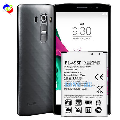 Η μπαταρία με άμεσο ασήμι για LG H735 G4s G4 Mini BL-49SF Li-Ion 2300 MAH Αντικατάσταση