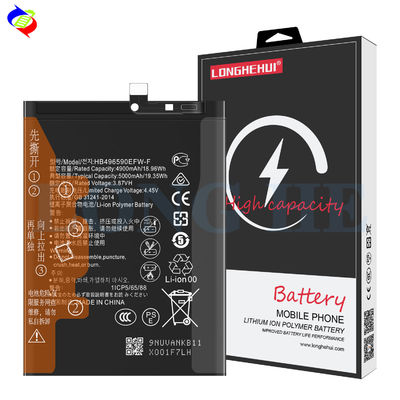Αποθέματα 3.87V 4900mAh HB496590EFW-F μπαταρία ιόντων λιθίου για Huawei Mobile αντικατάσταση