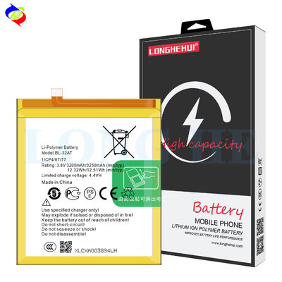 Κίτρινη 3200mAh BL-32AT C10 CX μπαταρία για την Tecno Camon CX επαναφορτιζόμενες μπαταρίες απόθεμα