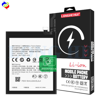 3000mAh 3.85V επαναφορτιζόμενη μπαταρία πολυμερούς λιθίου BLP593 για το OPPO Neo 5 A31R1201 A31T U Slim