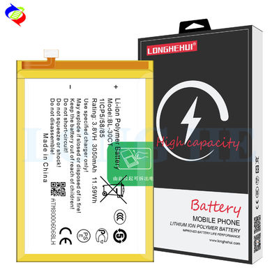 BL-30CT Λιθιοειδής μπαταρία 3.8V 3050mAh για Tecno L7 L8 κινητή τηλεφωνική ψηφιακή μπαταρία