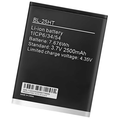 Διπλή μπαταρία προστασίας IC BL-25HT 2500mAh για κινητό τηλέφωνο Tecno Camon C7 υψηλής χωρητικότητας