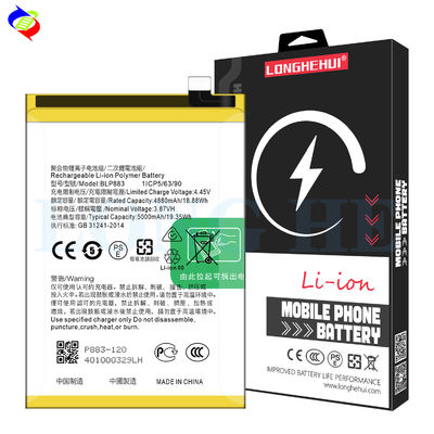 Επαναφορτιζόμενη μπαταρία BLP883 4.45V 5000mAh Li-Polymer για το OPPO Realme 8S 5G RMX3381