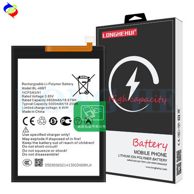 BL-48BT OEM ODM μπαταρία κινητού τηλεφώνου για Tecno 5000mAh Κατάσταση 100% συμβατή