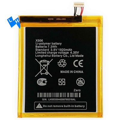 Επαναφορτιζόμενη 1920mAh X506 μπαταρία κινητού τηλεφώνου για Infinix Zero επαναφορτιζόμενες μπαταρίες