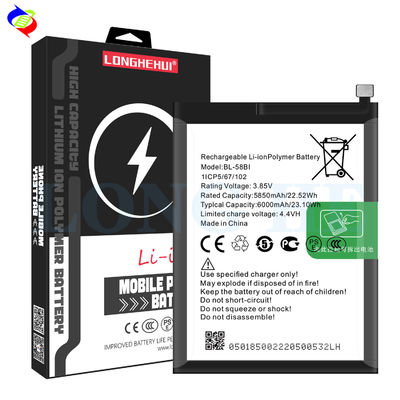 Ασημένια AAA BL-58BI 3.7V 2100mAh επαναφορτιζόμενη μπαταρία λιθίου για itel Hot 9 Play