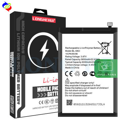 Υψηλής χωρητικότητας 6000mAh μπαταρία πολυμερούς ιόντων λιθίου BL-58CI για itel P40 P662L πρωτότυπη 100% αυθεντική
