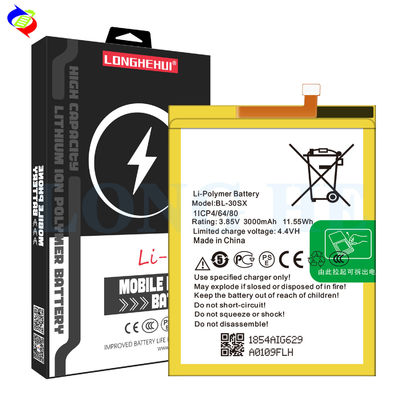 3000mah 3.85v BL-30SX μπαταρία επαναφορτιζόμενη OEM/ODM για Infinix X522 0 κύκλο 1