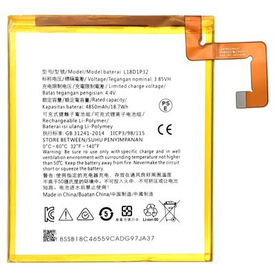 Επαναφορτιζόμενη μπαταρία 4850mAh Tab για μπαταρία Lenovo Smart Tab-M10 TB-X605 L18D1P32