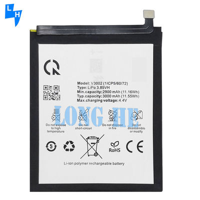 3000mAh 3.85V επαναφορτιζόμενη μπαταρία πολυμερούς ιόντων λιθίου V3002 για κινητό τηλέφωνο Vsmart Joy 1