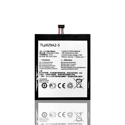 Λευκό χρώμα TLP029A2 3.8V 2910mAh μπαταρία πολυμερούς λιθίου για αντικαταστάσιμη φόρτιση