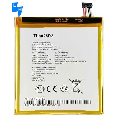 8050E 8050D 9001X 5098O μπαταρία κινητού τηλεφώνου TLP025D2 2580mAh 3.8V για Alcatel Pixi 4 6.0