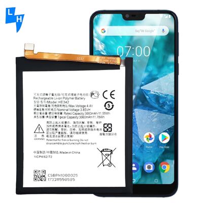 Nokia5 2018 Nokia X5 μπαταρία κινητού τηλεφώνου HE342 Για 500pcs MOQ