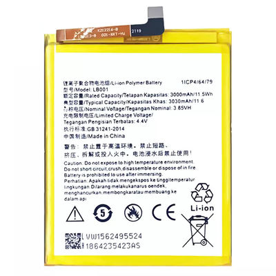 LB001 2580mAh 3.8V μπαταρία πολυμερούς ιόντων λιθίου για κινητό τηλέφωνο Lenovo K320T