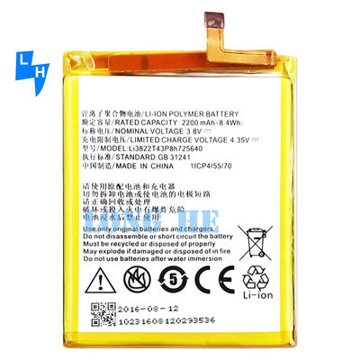 Μια μπαταρία κινητού τηλεφώνου 2200mAh Li3822T43P8h725640 για την ZTE Blade A510 BA510