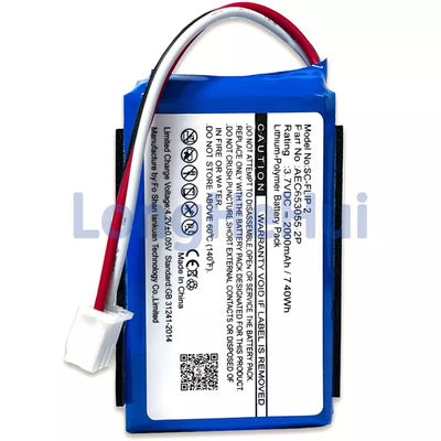 2000mAh επαναφορτιζόμενη μπαταρία για ομιλητή για JBL-Flip 2 2013 3.7V AEC653055-2P