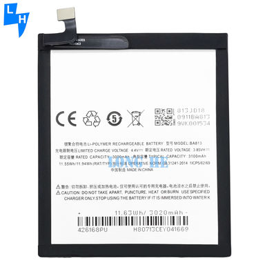 3100mAh επαναφορτιζόμενες μπαταρίες για Meizu V8 Pro OEM BA813 κινητήρας έκδοση μπαταρία