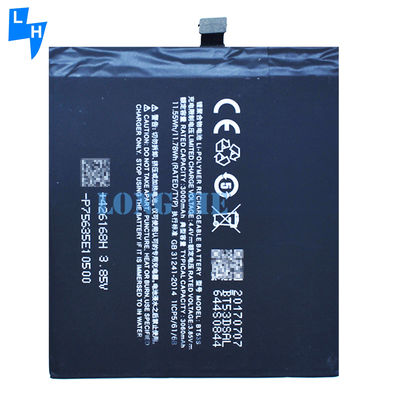 Βαθμοσφαιρική μπαταρία για το MEIZU Pro 6s 3.85V 3060mAh BT53S επαναφορτιζόμενη
